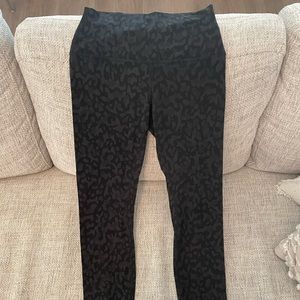 Lululemon align leggings, black/grey cheetah print